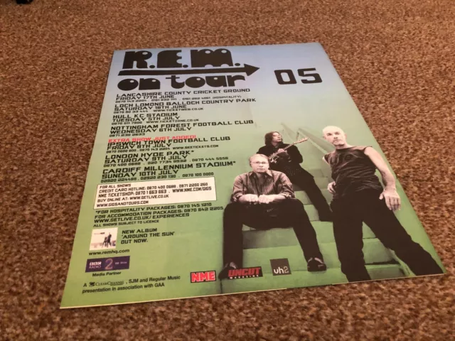 Nmem28 Concert Tour Dates Advert 11X9 R.e.m. Tour 05