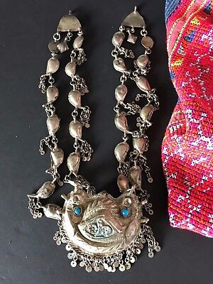 Old Mongolian Silver Tribal Necklace (a) …beautiful collection / accent piece