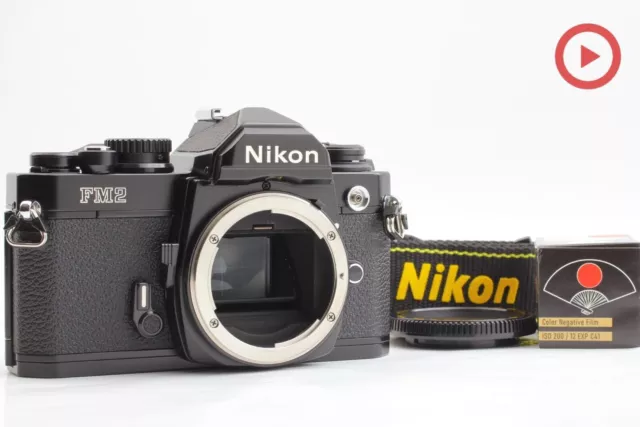 [Fast NEUWERTIG mit Gitterbildschirm] Nikon New FM2 FM2N Schwarzes...