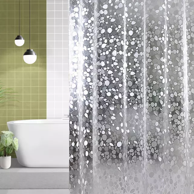 Printed Bathroom Shower Curtain Polyester Fabric Extra Wide & Long W180 x L200CM