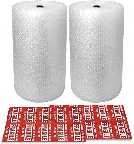 2-Pack Bubble Cushioning Wrap Rolls, 3/16" x 12" x 72' 2 Rolls: 12 in x 72 ft