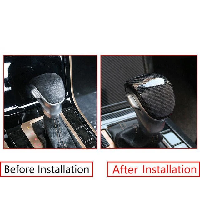 For Kia K3 Forte 2019-2023 Carbon Fiber Center Console Gear Shift Knob Head Trim