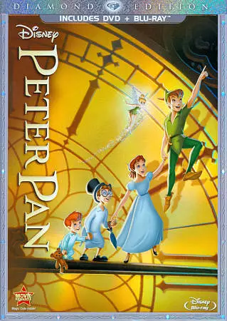 NEW!! DISNEY'S PETER PAN DVD & BLU RAY DIAMOND EDITION - DVD sized case - 2-disc