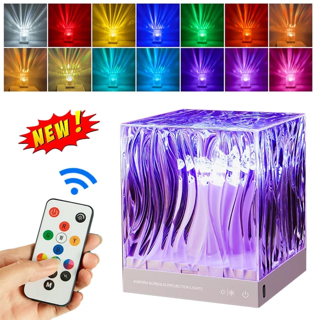CUBE NORTHERN LIGHT Galaxy LED Aurora Light Projector Mood Night Light ...