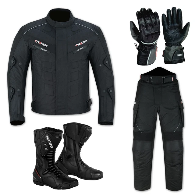 MOTORBIKE RACING SUIT Motorcycle Riding Waterproof Set Biker Leather ...