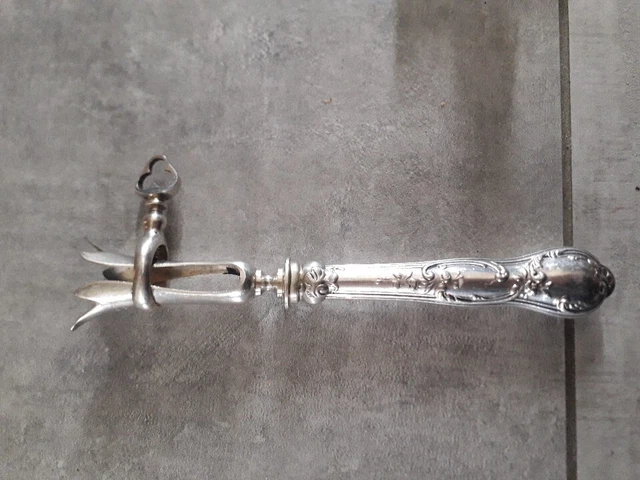 Manche à Gigot Et Louche à Sauce Maigre - Métal Argenté Art Déco - Ancien SA