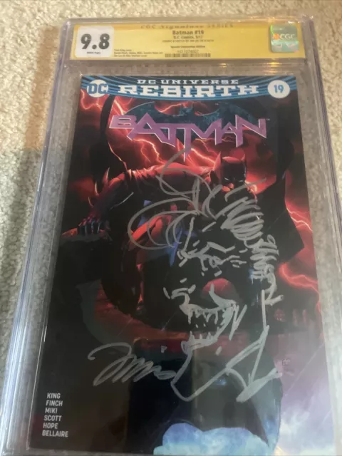 Batman Rebirth #19 CGC SS 9.8 - Jim Lee Variant, signed,w Joker REMARQUE sketch