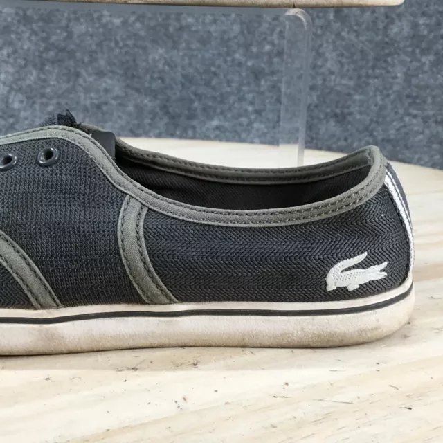 Lacoste Sport Shoes Womens 6.5 Rene Sleek Casual Slip On Loafer Grey Fabric 3