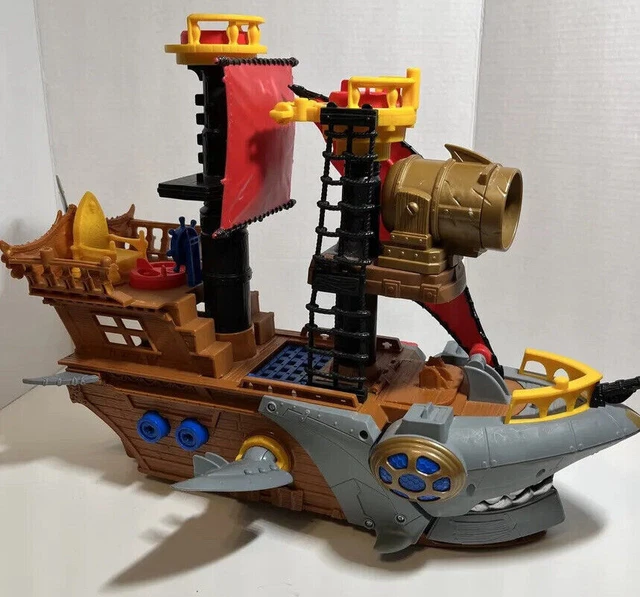 FISHER-PRICE IMAGINEXT SHARK Bite Pirate Ship Playset Complete apart 1 ...