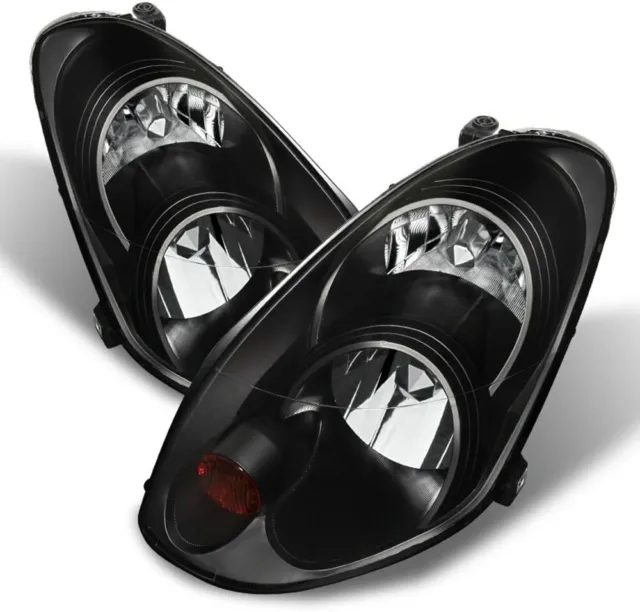 Fits [HID Model] 2005-2006 G35 Sedan G35X Headlights Black Headlamps Left+Right