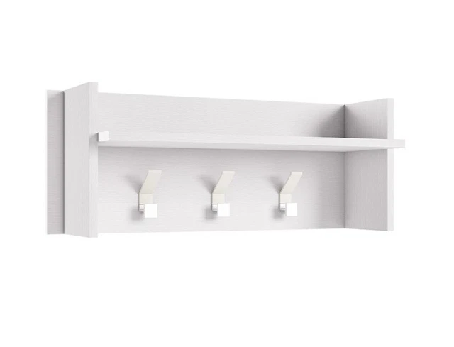 Appendiabiti Attaccapanni Porta Abiti Da Parete In Legno Colore Bianco Mensola