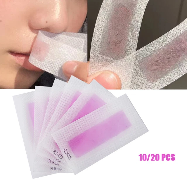 10/20 pz carte rimozione peli labbra viso strisce cera epilatore depilazione sradicato-xp