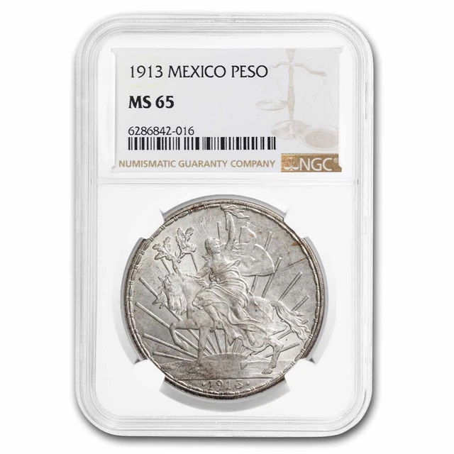 1913 Mexico Silver Peso Caballito MS-65 NGC - SKU#279789