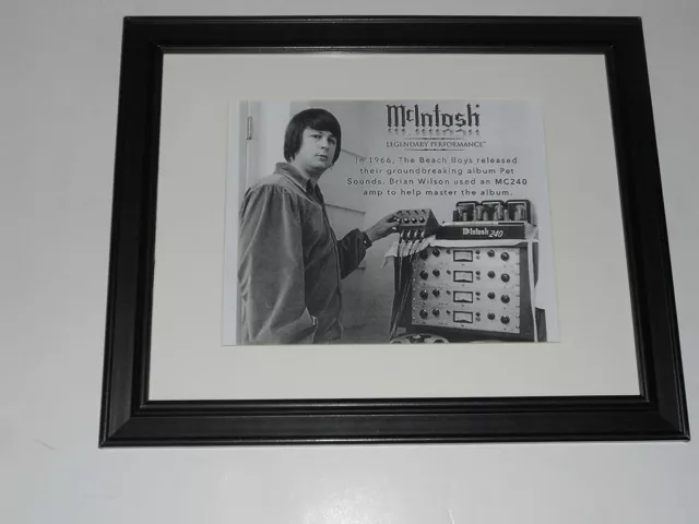 Framed Brian Wilson (Beach Boys) McIntosh MC240 Tube Amplifier Print 14"x17" Framed Brian Wilson (Beach Boys) McIntosh MC240 Tube Amplifier Print 14"x17"