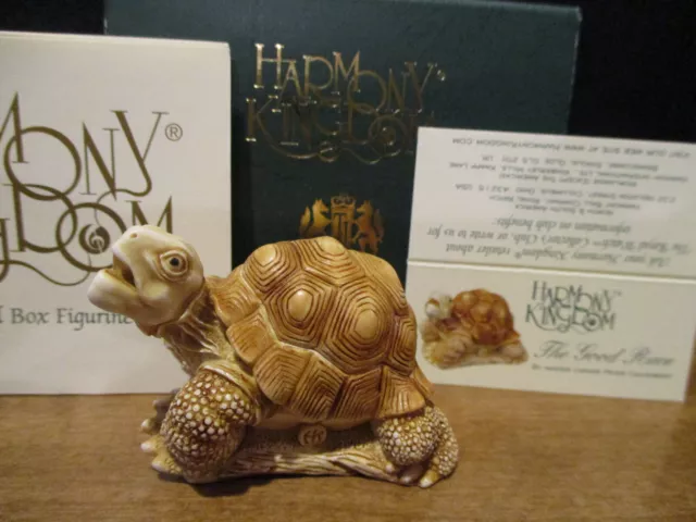 Harmony Kingdom The Good Race Turtle UK Made Marble Resin Box Figurine