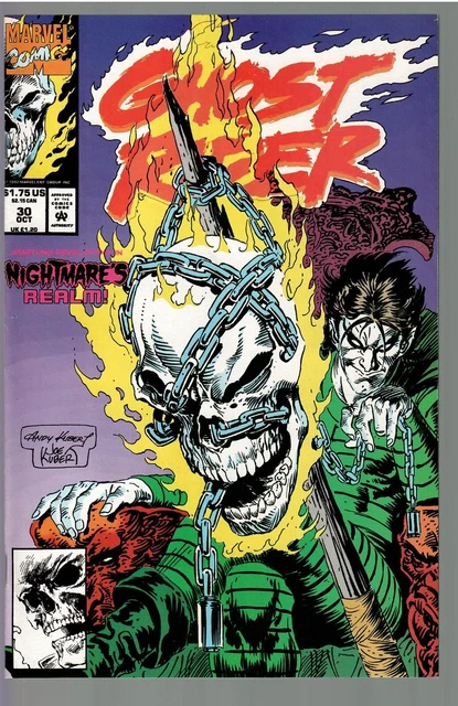 Ghost Rider #30 1992 VF-NM Howard Mackie (W) Andy Kubert (CVR) Marvel