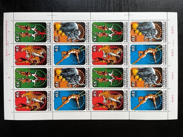 DDR, MiNr. 2985 DV WPD 1 4 kompletter Bogen FNr. 1 4 postfrisch Druckvermerk [DD