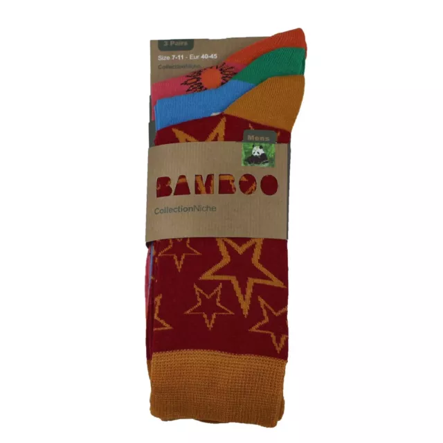MEN'S 100% BAMBOO Socks 3-Pair Pack Multi Colour/Style $14.57 - PicClick