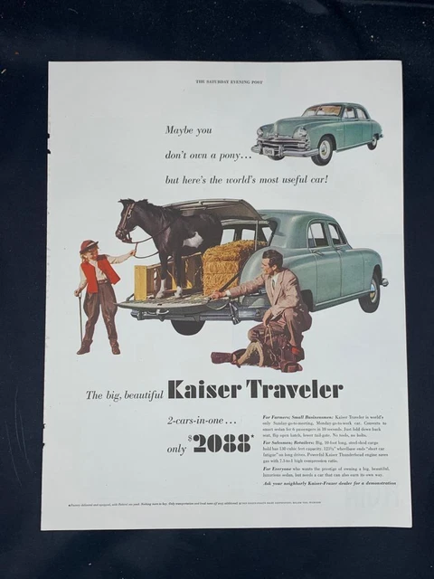 Magazine Ad* - 1949 - Kaiser Traveler
