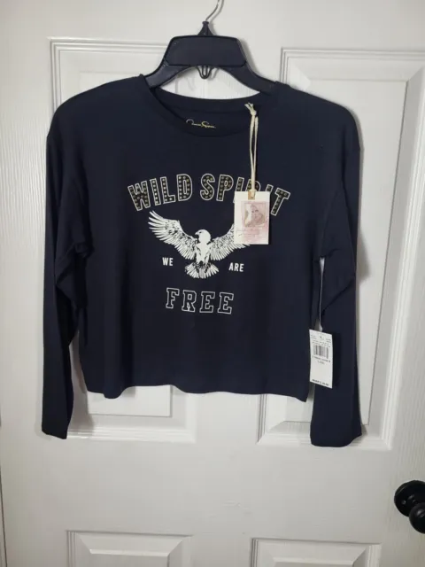 Jessica Simpson Big Girls Large 12 Long Sleeve Wild Spirt Graphic T- Shirt