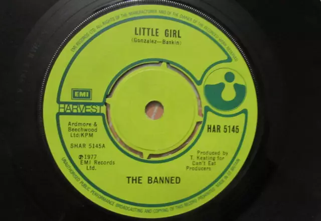THE BANNED   Little Girl  45T  UK    Punk New wave 7" 1977