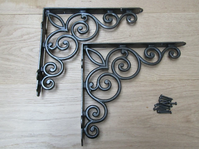 PAIR OF Shelf Support Metal Cast Iron Bracket Scaffold Board Brackets