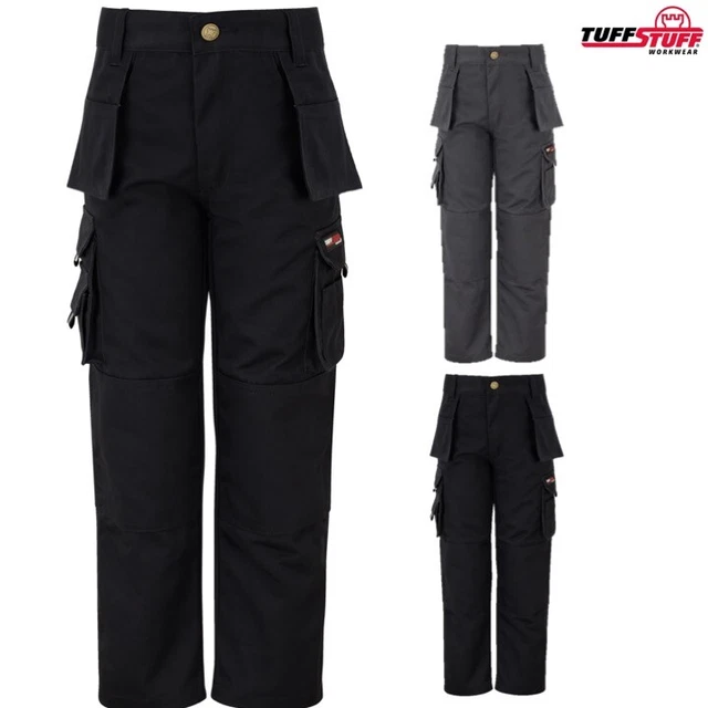 Tuffstuff Pro Work Junior Trousers Kids 3-13 Yrs Boys Girls Workwear Cargo Pant