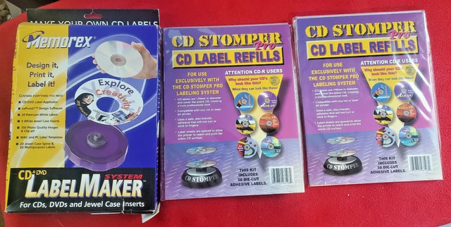 MEMOREX CD&DVD LABEL-MAKER 300 recharges mat blanc + colonne ...