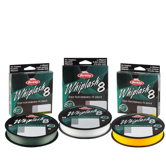 Berkley Whiplash Bulk Spool Braid 20lb 0.06mm 2000m – LoVis Green Dyneema Fishing Line