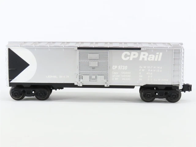 O Gauge 3-Rail Lionel #6-9730 CP Rail Single Door Box Car #9730