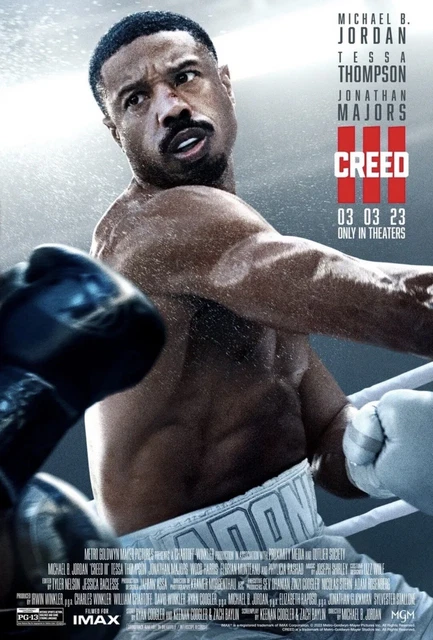 2023 CREED 3 IMAX 11.5x17 BOXING Movie POSTER - Michael B Jordan + ROCKY bonus