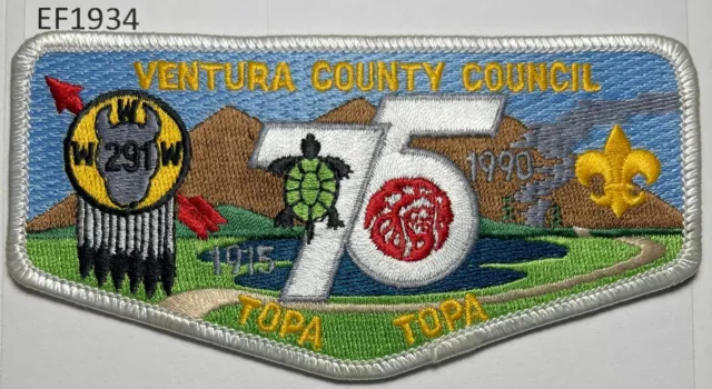 Boy Scout OA 291 Topa Topa Lodge Flap 75th Anniversary
