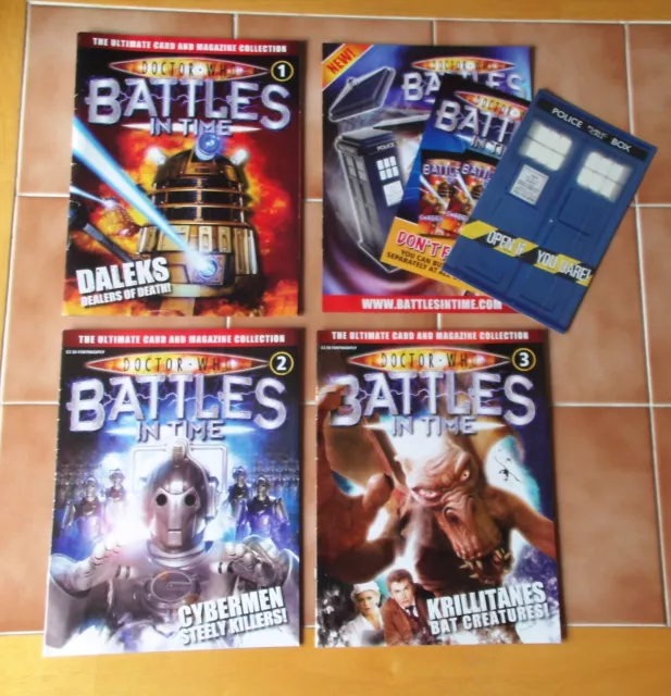 Dr. Doctor Who Battles in Time Magazine Ausgaben 1 mit Einsätzen, 2 & 3 - keine Karten