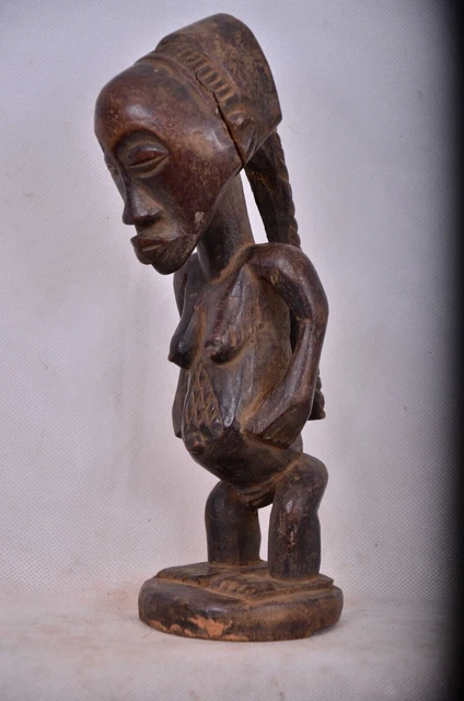 African tribal art, Luba statue from democratic republic of Congo. 8