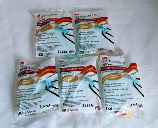 3m DBR/Y-6 Direct Bury Splice Kit, 18-10 AWG 2 Per Package, 5 Packages