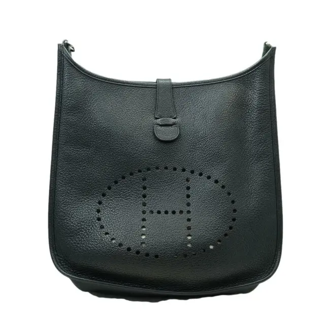 HERMES Black Togo Leather Evelyne III GM Shoulder Bag/Crossbody Bag from Japan