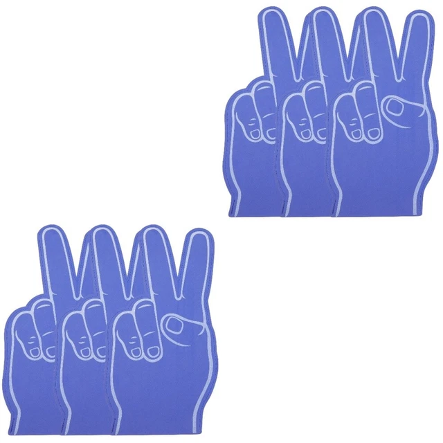 6 Pcs Sports Fan Finger Cheerleading Pom Foam 1 Prop DIY Blank Hand Child Girl