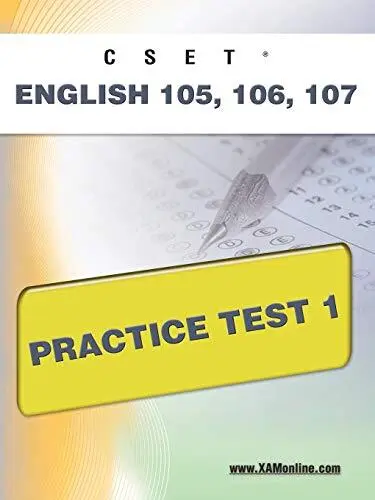 Cset English 105, 106 Practice Test 1.New 9781607871613 Fast Free Shipping<|