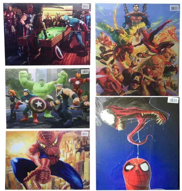 Marvel Comics Heros Spiderman Thor Hulk Avengers Canvas Canvases Picture Print