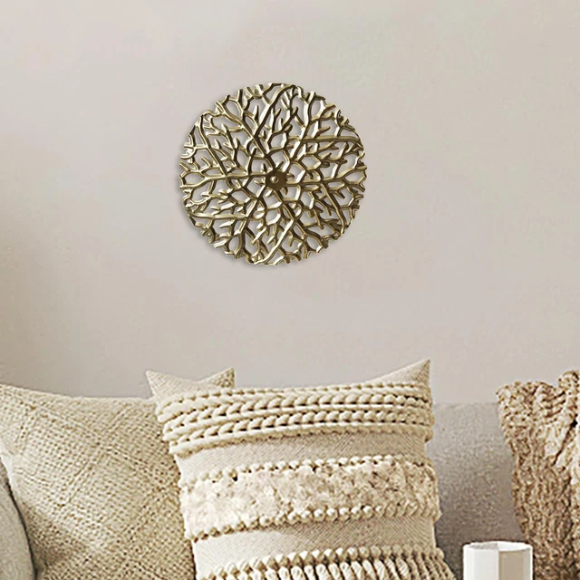 Metal Wall Hanging Decor Light Luxury Disc Statue Artwork Figurine Background