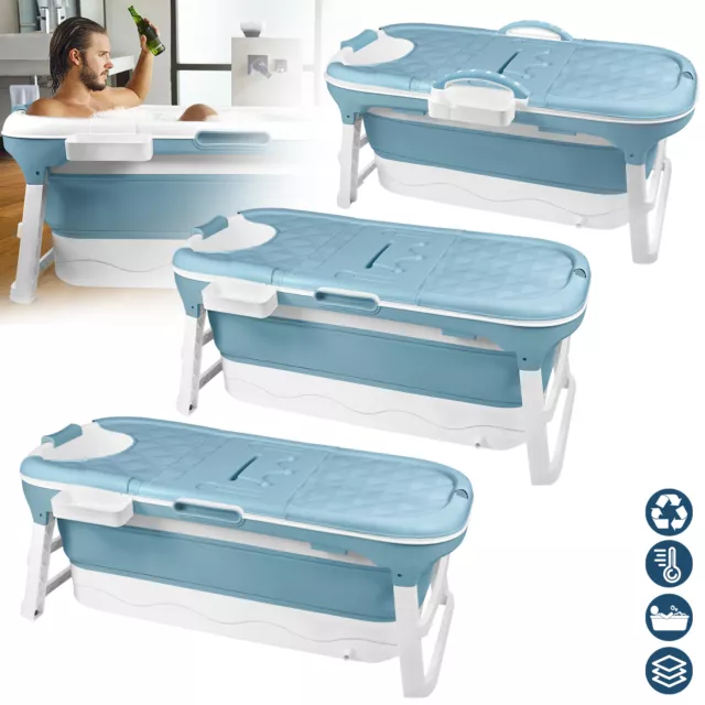 Bañera plegable móvil para adultos sauna bañera plegable bañera tapa azul /-