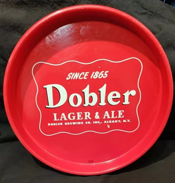 Vintage Dobler Lager & Ale Metal Beer Tray 13" - Excellent Condition