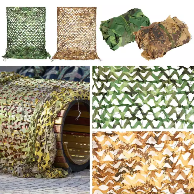 Large Camouflage Netting Camo Army Net Woodland Camping Hunting Cover Shade US