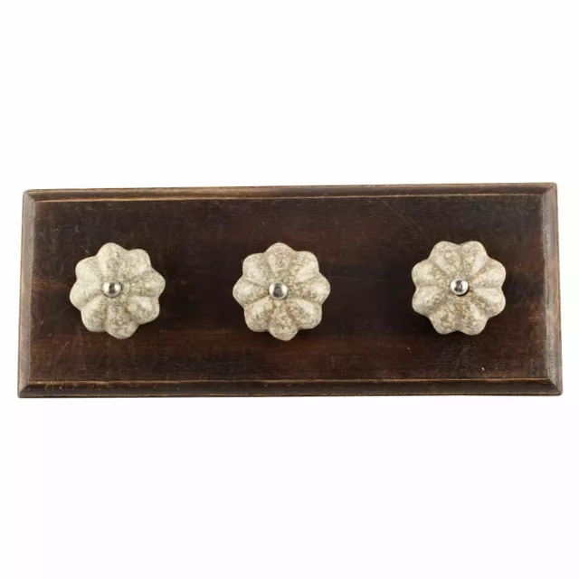 Antique Look Wood Key Hooks Wall Hangers Holders Hanging Coat Towel Clothes