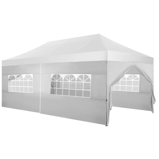 3x6m Pavillon Partyzelt Festzelt Gartenzelt UV-Schutz + Seitenteile Wasserdicht