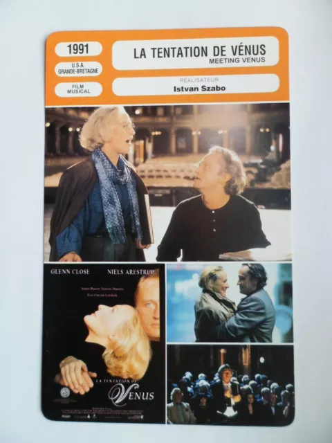 CARTE FICHE CINEMA 1991 LA TENTATION DE VENUS Glenn Close Niels Arestrup Erland