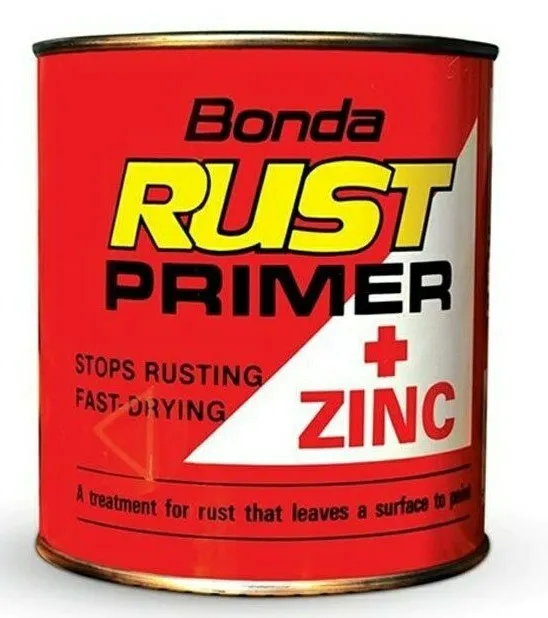 Bonda Rust Primer Zinc 500ml - Quick Drying & Leaves Surface Ready To Paint
