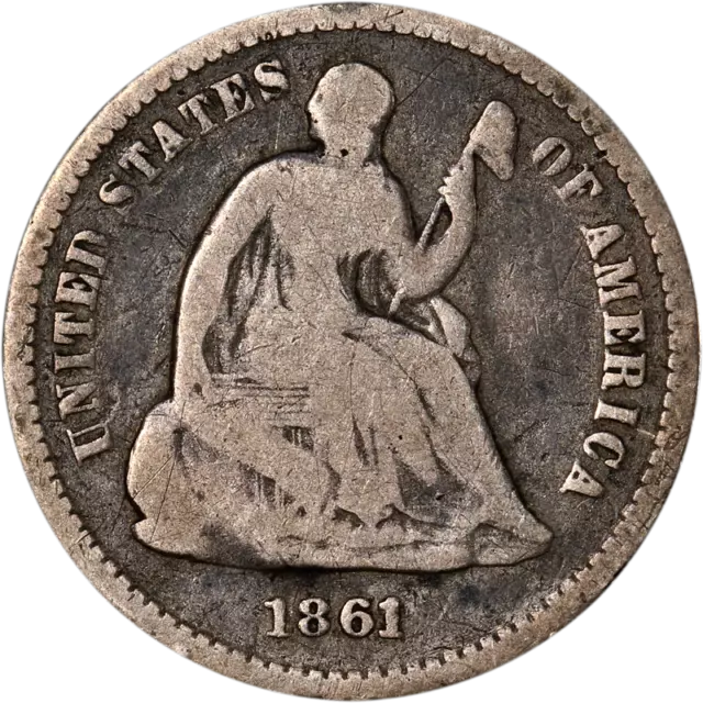 1861-P Seated Liberty Half Dime Great Deals From The Executive Coin Company