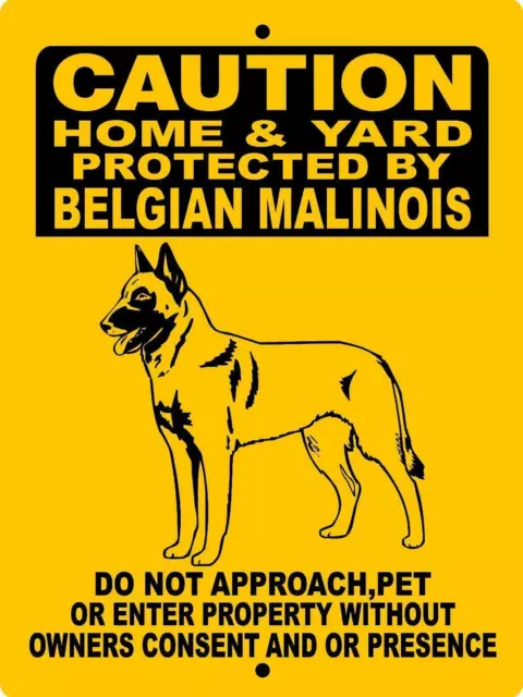 0304 Belgian Malinois 9"x12" Aluminum Sign