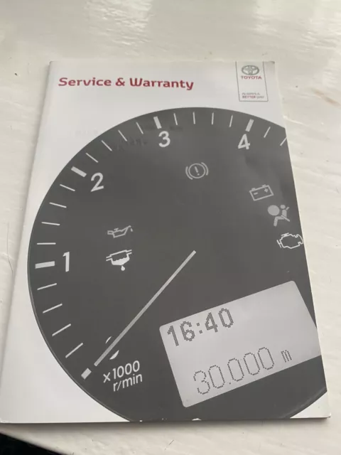 Genuine Toyota Service Book